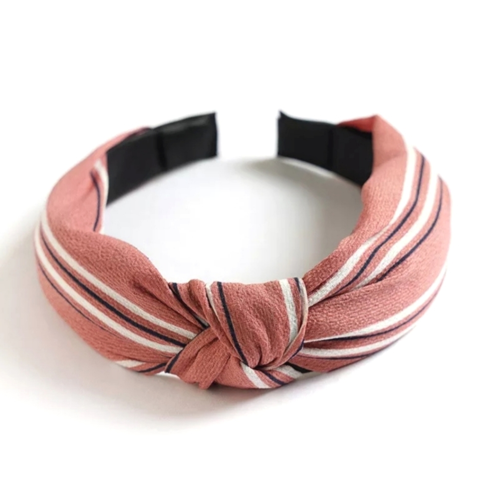 Laura Headband - Pink White & Black